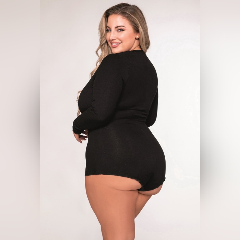 DREAMGIRL | Romantic Reverie Sleep Romper in Black sz 2X - Picture 2 of 4